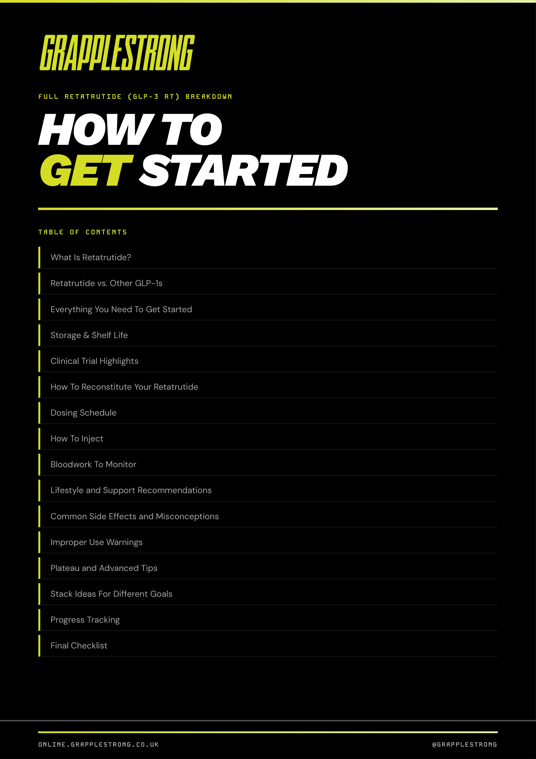 Cover of the GrappleStrong Retatrutide GLP-3 RT guide